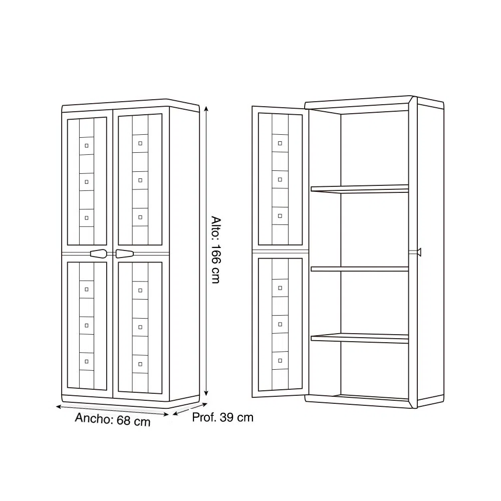 ARMARIO JOLLY CABINET 3 BANDEJAS BLANCO